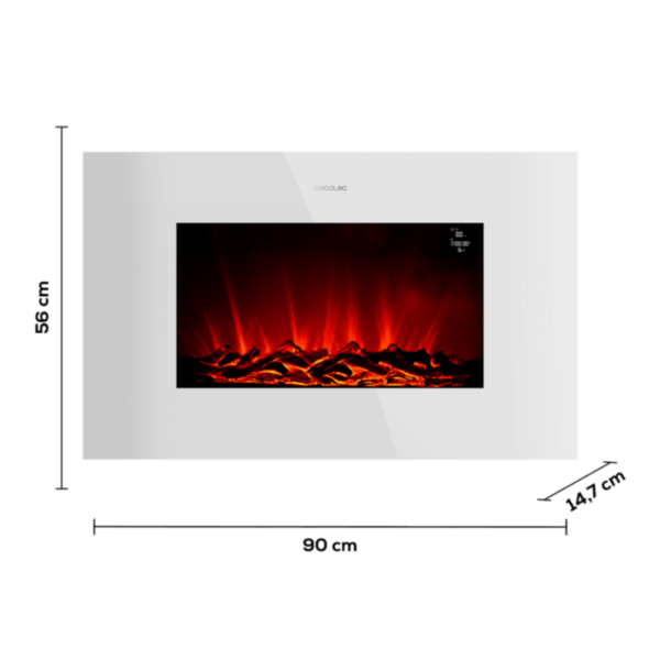 Chimenea Eléctrica Ready Warm 3590 Flames Connected White - Imagen 2