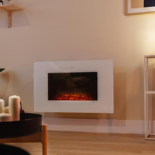 Chimenea Eléctrica Ready Warm 3590 Flames Connected White - Imagen 4